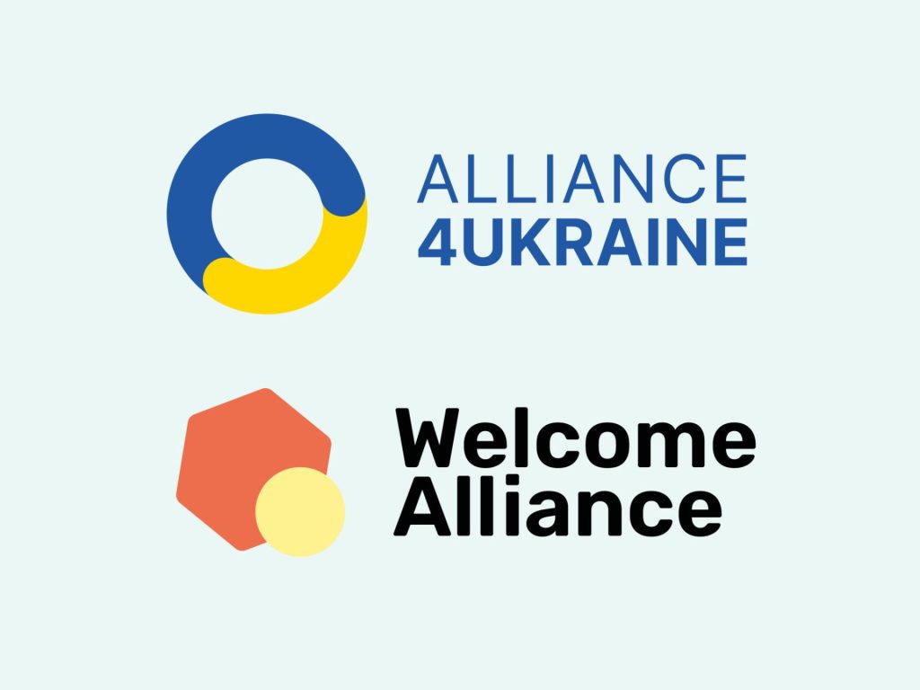 Logo von Alliance 4Ukraine und Welcome Alliance